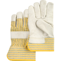 Standard-Duty Dry-Palm Fitters Gloves, Large, Grain Cowhide Palm, Cotton Inner Lining Mukwa Safety Services
