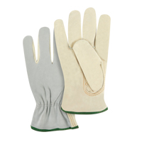 Gants de conducteur &agrave; dos fendu, Moyen, Paume en Cuir fleur de vache Mukwa Safety Services