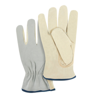 Gants de conducteur &agrave; dos fendu, T-Grand, Paume en Cuir fleur de vache Mukwa Safety Services