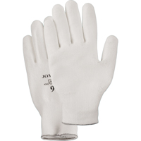 White Knit Palm Coated Gloves, Size Small/7, Polyurethane Coated, HPPE Shell, EN 388 Level 2 Mukwa Safety Services