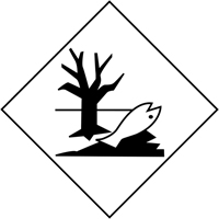 &eacute;tiquette d'exp&eacute;dition TMD marque de polluant marin, 4" lo x 4" la, Noir sur blanc Mukwa Safety Services