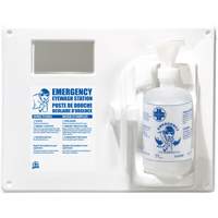 Poste de douche oculaire - Poste simple a/bouteille vide Mukwa Safety Services