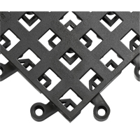 ErgoDeck&reg; Mat No. 560, PVC, 1-1/2' W x 1-1/2' L, 7/8" Thick, Black Mukwa Safety Services