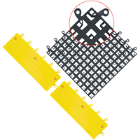 ErgoDeck&reg; Mat No. 560, PVC, 1-1/2' W x 1-1/2' L, 7/8" Thick, Black Mukwa Safety Services