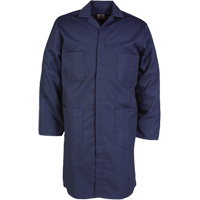 100% Cotton Shop Coats, Cotton, Size 34, Navy Blue Mukwa Safety Services