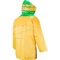 Neo-Slick Chemical & Acid Resistant Rain Jacket, Small, Yellow, Neoprene Mukwa Safety Services
