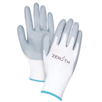 Gants l&eacute;gers enduits et respirants, 10/T-Grand, R&ecirc;vetement Mousse de nitrile, Calibre 13, Enveloppe en Polyester Mukwa Safety Services