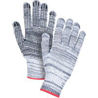 Dotted String Knit Gloves, Poly/Cotton, Single Sided, 7 Gauge, Large Mukwa Safety Services