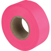 Rubans pour signalisation, 1,1875" la x 150' lo, Rose fluorescent Mukwa Safety Services