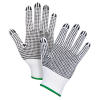 Gants tricot&eacute;s deux c&ocirc;t&eacute;s &agrave; pois, Poly/coton, Deux c&ocirc;t&eacute;s, Calibre 7, Moyen Mukwa Safety Services