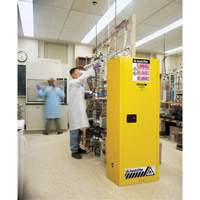 Sure-Grip&reg; EX Slimline Flammable Safety Cabinet, 22 gal., 1 Door, 23.25" W x 65" H x 18" D Mukwa Safety Services