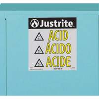 Armoires de s&eacute;curit&eacute; pour acides & produits corrosifs avec doublure ChemCor, 22 gal., 35" x 35" x 22" Mukwa Safety Services