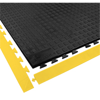 Rejuvenator Connect No. 502 Matting, Polyurethane, 3' W x 3' L, 5/8" Thick, Black Mukwa Safety Services