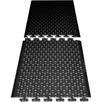 Rejuvenator Connect No. 502 Matting, Polyurethane, 3' W x 3' L, 5/8" Thick, Black Mukwa Safety Services