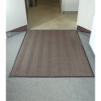 Waterhog&reg; Eco Elite Matting, Wiper/Scraper, 6' x 6' x 3/8", Chestnut Brown Mukwa Safety Services