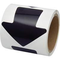 D&eacute;calcomanie en couleur pour le marquage des planchers, Fl&egrave;che, 4" lo x 4" la, Noir, Vinyle Mukwa Safety Services
