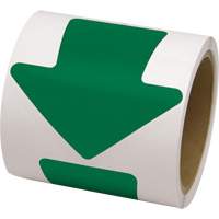 D&eacute;calcomanie en couleur pour le marquage des planchers, Fl&egrave;che, 4" lo x 4" la, Vert, Vinyle Mukwa Safety Services