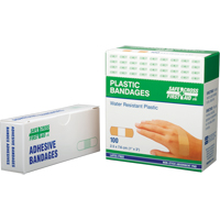 Bandages, Rectangulaire/carr&eacute;e, 3", Plastique, St&eacute;rile Mukwa Safety Services