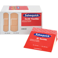 Syst&egrave;mes de distribution de bandages Salvequick - recharges st&eacute;riles, Rectangulaire/carr&eacute;e, Tissu, St&eacute;rile Mukwa Safety Services