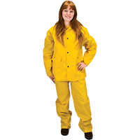 RZ100 Rain Suit, Polyester/PVC, Small, Yellow Mukwa Safety Services