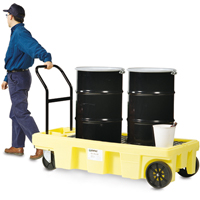 Poly-Spillcart Cart, 66.5" L x 29" W x 43.9" H, 57 US gal. Spill Cap. Mukwa Safety Services