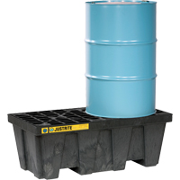 EcoPolyBlend Spill Control Pallets - With Drain, 66 US gal. Spill Capacity, 49" x 25" x 18" Mukwa Safety Services