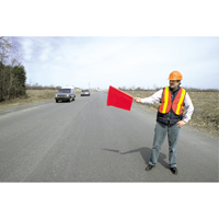 Traffic Safety Flags, Vinyl, With Handle Mukwa Safety Services