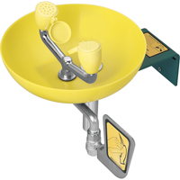 Eye/Face Wash Station, Wall-Mount Installation, Plastic Bowl Mukwa Safety Services