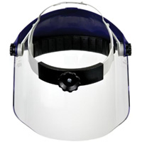 Ratchet Headgear with Faceshield, Polycarbonate, Ratchet Suspension Mukwa Safety Services
