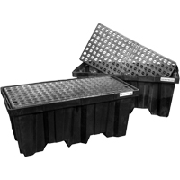 Nestable Spill Pallets, 66 US gal. Spill Capacity, 51" x 26" x 21" Mukwa Safety Services