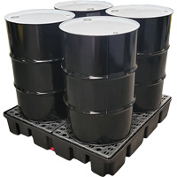 Nestable Spill Pallet Without Drain, 66 US gal. Spill Capacity, 49" x 49" x 10.5" Mukwa Safety Services