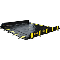 Rigid-Lock QuickBerm&reg;, 745 US gal. Capacity, 10' W x 10' L x 12" H, Stake Wall Mukwa Safety Services