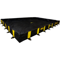Rigid-Lock QuickBerm&reg;, 1435 US gal. Capacity, 12' W x 16' L x 12" H, Stake Wall Mukwa Safety Services