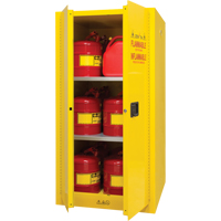 Flammable Storage Cabinet, 60 gal., 2 Door, 34" W x 65" H x 34" D Mukwa Safety Services