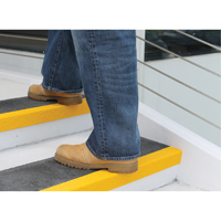 Safestep&reg; Anti-Slip Step Cover, 13.5" W x 48" L, Black & Yellow Mukwa Safety Services