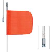 Safety Whip&reg; Heavy-Duty Whips, Threaded Mount, 5' High, Orange Mukwa Safety Services