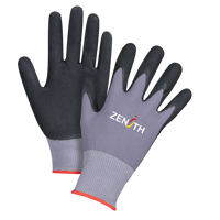 Gants ZX-1 de premi&egrave;re qualit&eacute; compatibles avec les &eacute;crans tactiles, 6/T-petit, R&ecirc;vetement Mousse de nitrile, Calibre 15, Enveloppe en Nylon Mukwa Safety Services
