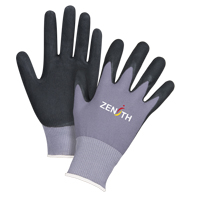 Gants ZX-1 de premi&egrave;re qualit&eacute; compatibles avec les &eacute;crans tactiles, 8/Moyen, R&ecirc;vetement Nitrile/Mousse de nitrile, Calibre 15, Enveloppe en Nylon Mukwa Safety Services