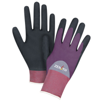 Gants enduits de premi&egrave;re qualit&eacute; ZX-2, 8/Moyen, R&ecirc;vetement Nitrile/Mousse de nitrile, Calibre 18, Enveloppe en Nylon Mukwa Safety Services