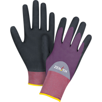 Gants enduits de premi&egrave;re qualit&eacute; ZX-2, 9/Grand, R&ecirc;vetement Nitrile/Mousse de nitrile, Calibre 18, Enveloppe en Nylon Mukwa Safety Services