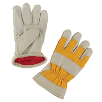Gants de travail doubl&eacute;s pour l'hiver de premi&egrave;re qualit&eacute;, Moyen, Paume en Cuir fleur de porc, Doublure en Molleton de mousse Mukwa Safety Services