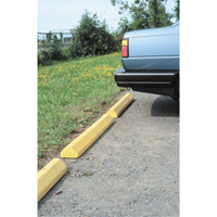 Car Stops, Plastic, 6' L, Yellow Mukwa Safety Services