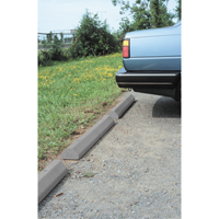 Car Stops, Plastic, 6' L, Grey Mukwa Safety Services
