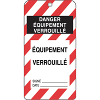 Lockout Tags, Plastic, 3" W x 5-3/4" H, French Mukwa Safety Services
