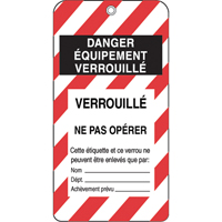 Lockout Tags, Plastic, 3" W x 5-3/4" H, French Mukwa Safety Services