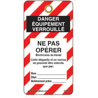 Lockout Tags, Plastic, 3" W x 5-3/4" H, French Mukwa Safety Services