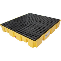 Palette de d&eacute;versements Poly-Slim-Line sans drain, Capacit&eacute; de d&eacute;versement 66 gal. US, 49" x 49" x 8,75" Mukwa Safety Services
