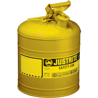 Bidons s&eacute;curitaires, Type I, Acier, 2 gal. US, Jaune, Homologu&eacute; FM/List&eacute; UL/ULC Mukwa Safety Services