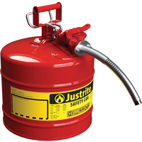 AccuFlow Safety Cans, Type II, Steel, 5 US gal., Red, FM Approved/UL/ULC Listed Mukwa Safety Services