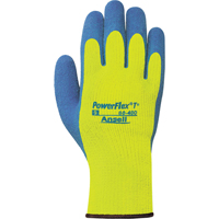 PowerFlex&reg; T° Hi Viz 80-400 Gloves, 7/Small, Rubber Latex Coating, 7 Gauge, Terry Shell Mukwa Safety Services